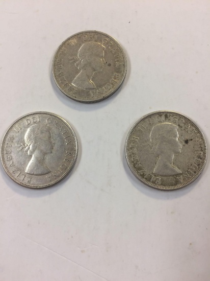 1958 1960 and 1962 Canada $.50