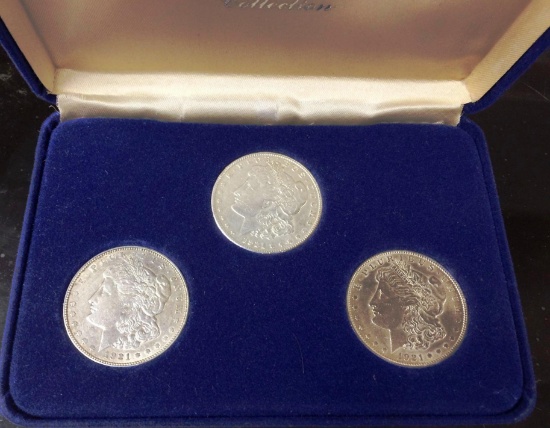 1921 Morgan dollar set 1921P 1921 D and 1921S