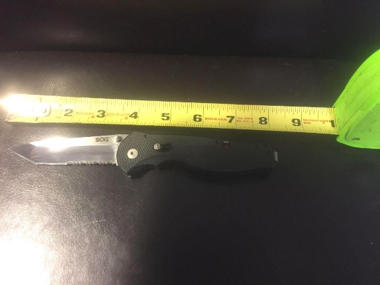 SOG Flash II Serrated Assisted Opening Folding Knife