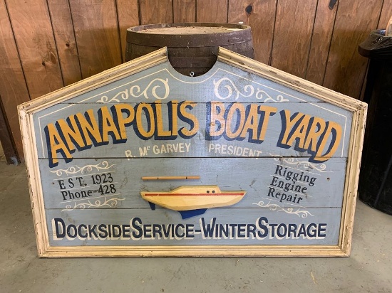 Vintage Boat Yard Sign