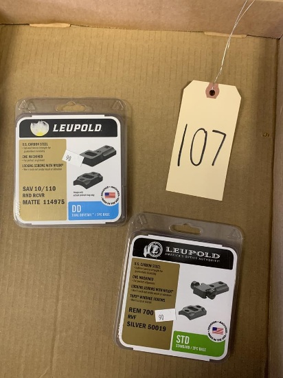 Leupold Dual Dovetail 2PC Base and Leupold Standard 2PC Base Sav 10/110 and Rem 700