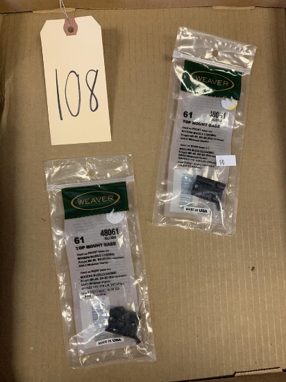 2 Weaver 61 Top Mount Bases
