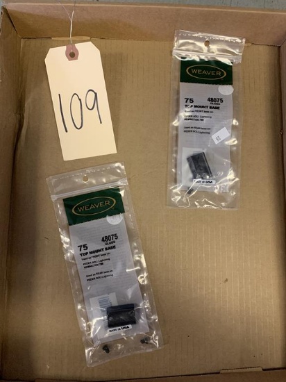 2 Weaver 75 Top Mount Bases