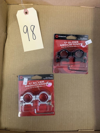 Simmons 1” Medium Rings (2 sets)