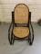 Vintage Child's Bentwood Metal Cane Rocking Chair