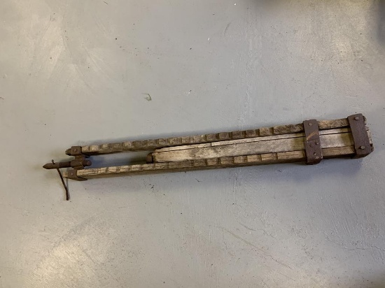 Antique Wood Wagon Jack