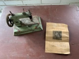 Antique Sewing Machine Toy with Instructions