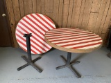 Ice Cream Parlor Tables with Metal Base
