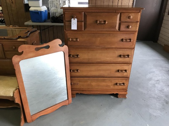 Dresser and Detached Wall Mirror