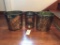 Set of 3 Metal Trash Cans