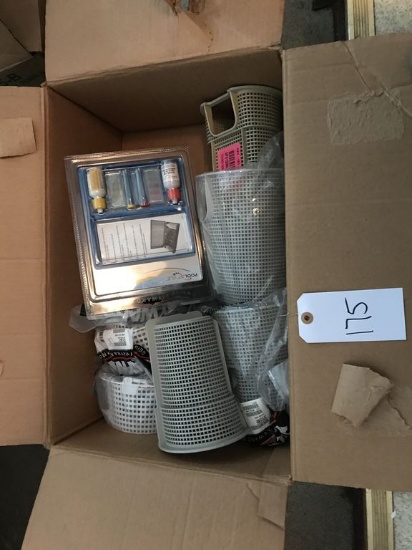 Box of Pool Supplies