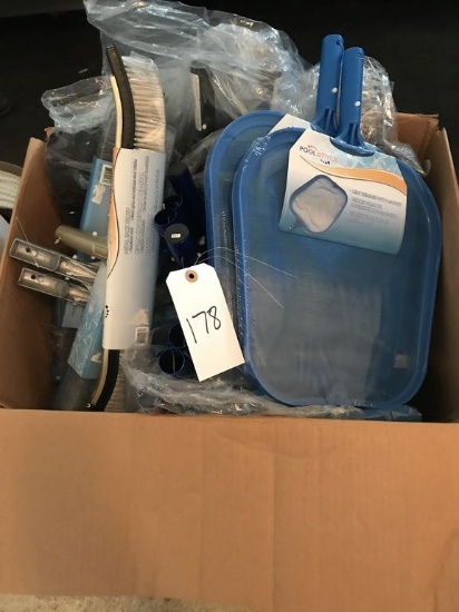 Box of Pool Supplies