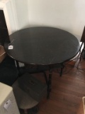 Wooden Drop Leaf Round Table