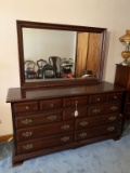 Dresser With Attached Mirror