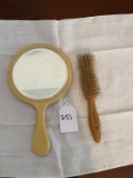 Pure Boar Bristle Brush and Mirror