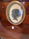 Oval Frame with Silhouette Painting