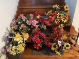 Large Lot of Flower Arrangements and Baskets