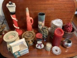 Assorted Candles and Candle Holders