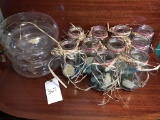 3 Crisa Glass Bowls, 10 Decorative Jars