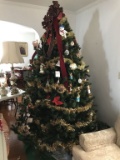 7 ft Christmas Tree and Decorations