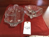 Etched Glass Serving Dishes