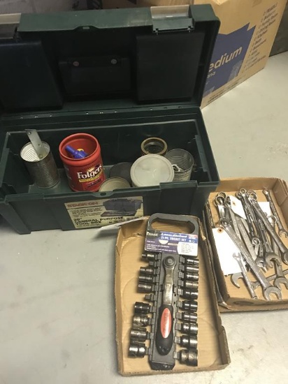 Wrenches, Socket Set, Miscellaneous Hardware, and Toolbox