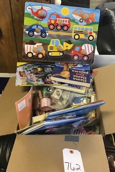 Box of Children's Books & Toys