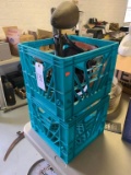 2 Plastic Crates & Misc. Items