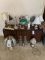 Lamps and Tote of Extension Cords
