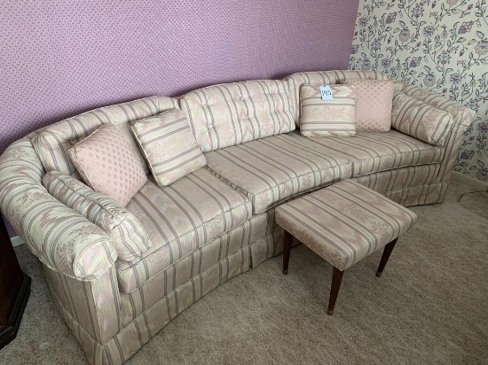 Couch with Matching Stool
