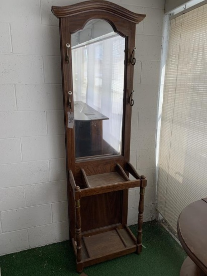 Hall Tree with Mirror