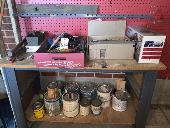 Contents of Shelve: Tools, Paint, Hazard Light Tool Kit