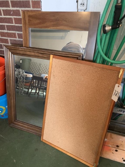 2 Mirrors and a Cork Board