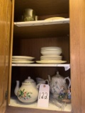 Cabinet of Dishes, Teapots, Glassware