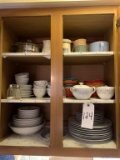 Cabinet of Plates, Bowls, Rose China Dish Set, Teacups