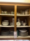 Cabinet of Christmas China Sets: Noritake, Pointsettia & Ribbons