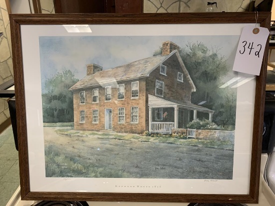 Hopwood House 1816 Water Color Painting