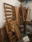 Large lot of miscellaneous wood bed frames