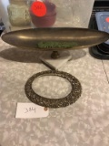 Hot plate and marble base flower bowl