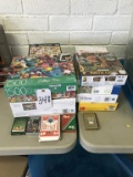 Large lot of puzzles and playing cards