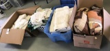 Large lot of towels, linens, rugs, quilts, blankets