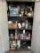 Contents of cabinet - paint sprayers, paint, protective gear
