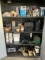 Contents of cabinet - car cleaning and waxing supplies, gloves, buckets, shims