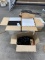 Trade show items- flooring, lights, racks
