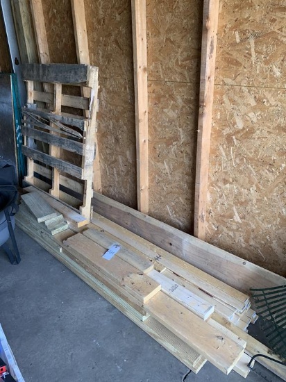 Lot of lumber - 2x4s, 2x6s, 1x3s