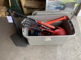 Baseball bats, tee, helmets, gloves