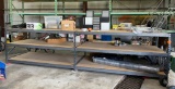 Large metal shelving without contents- 16.5 ft long, 4 ft tall
