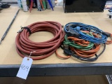 Air hose, extension cords