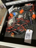 Contents of drawer- volt meter, plug ends