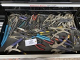 Contents of drawer- pliers, channel locks, wire cutters